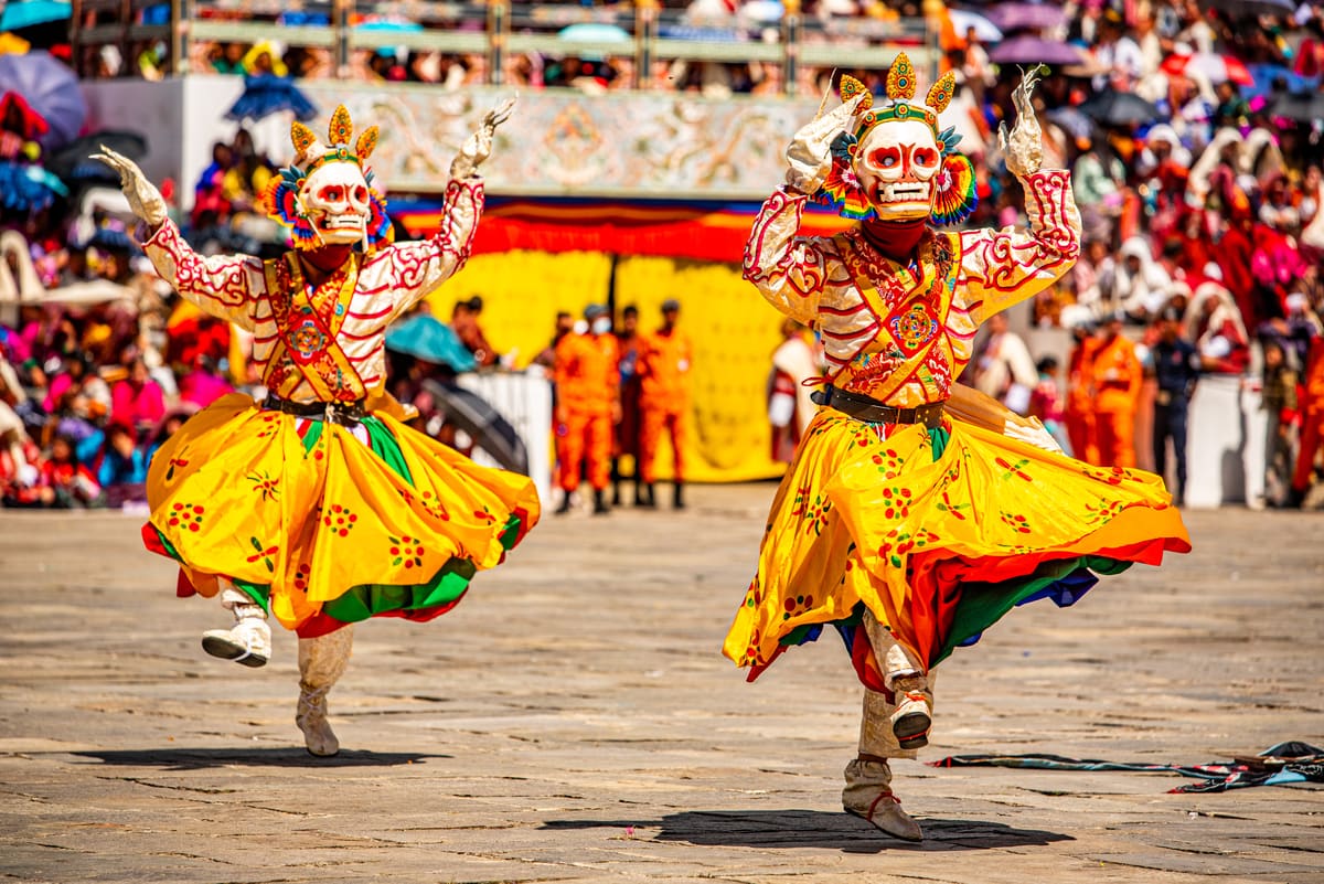 Bhutan festival mask dance